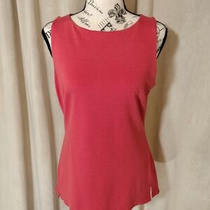 Banana Republic MadMen Edition Coral Pink Sleeveless Tank w/Cutout Back. Size S